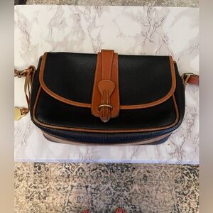 VINTAGE Dooney & Bourke All Weather Leather Large Equestrian Bag
